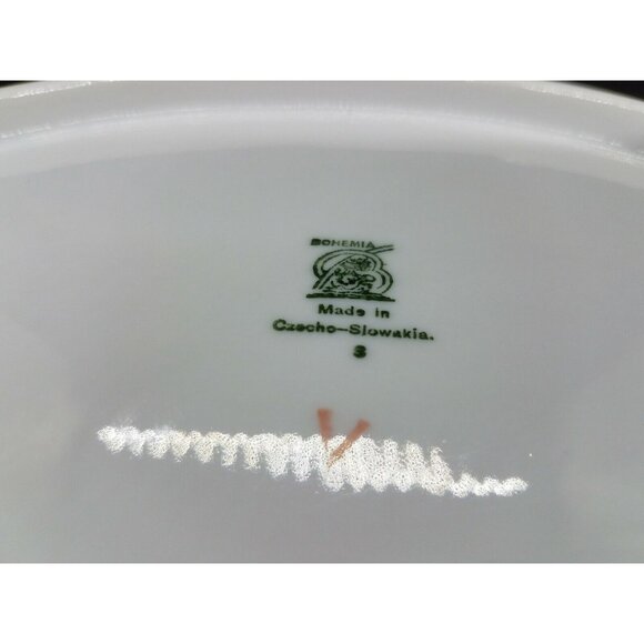 Bohemia Ceramic Works Floral Oval Vegetable Serving Dish Czechoslovakian 1945 - Picture 8 of 8